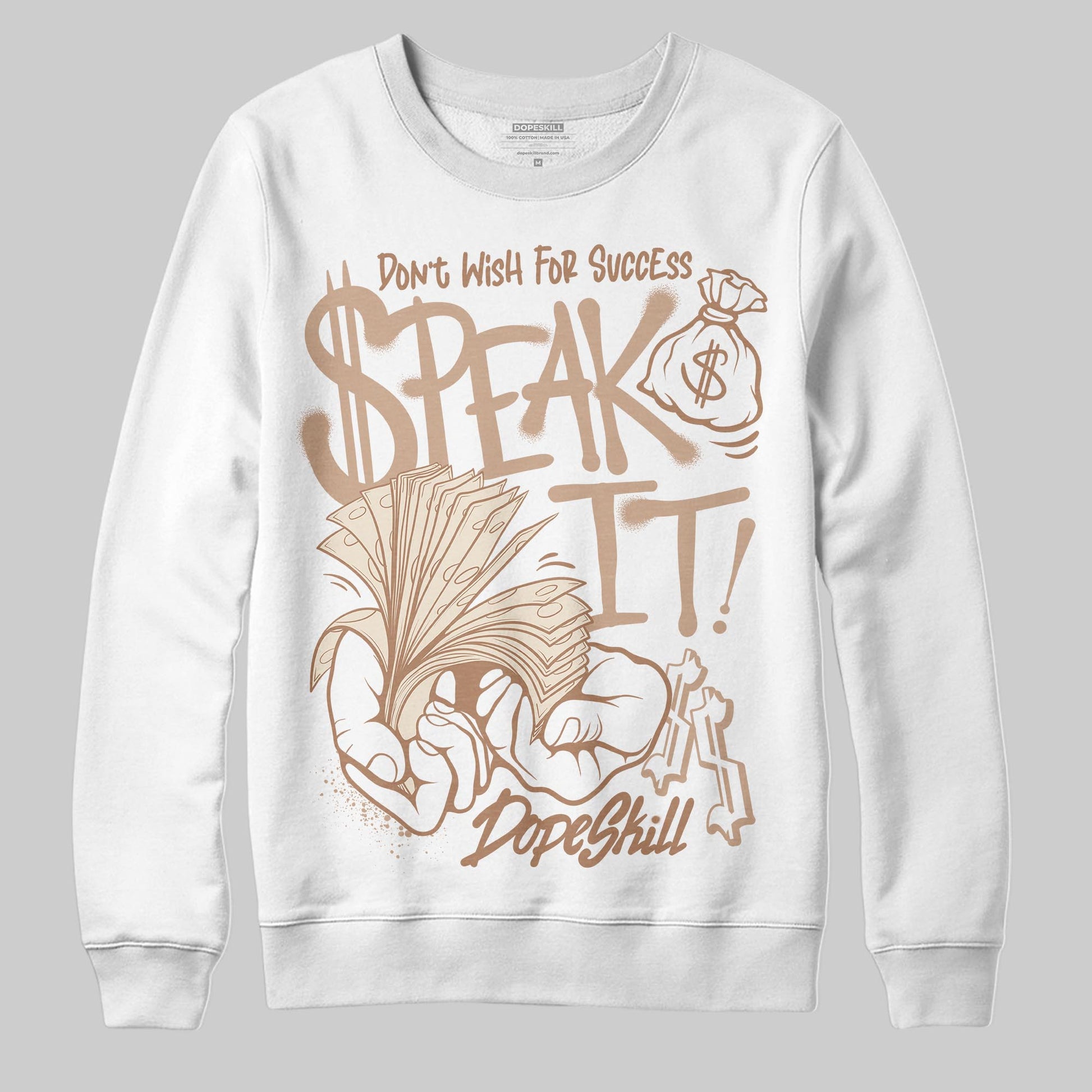Jordan 4 Retro Cozy Girl DopeSkill Sweatshirt Speak It Graphic Streetwear - White