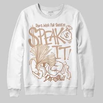 Jordan 4 Retro Cozy Girl DopeSkill Sweatshirt Speak It Graphic Streetwear - White