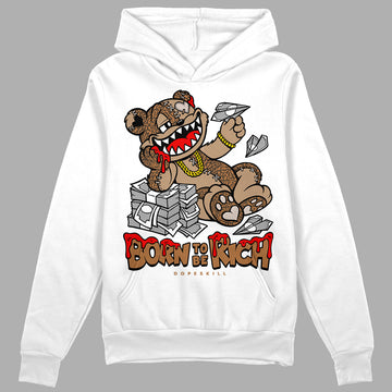 Jordan 3 Retro Palomino DopeSkill Hoodie Sweatshirt Born To Be Rich Graphic Streetwear - White