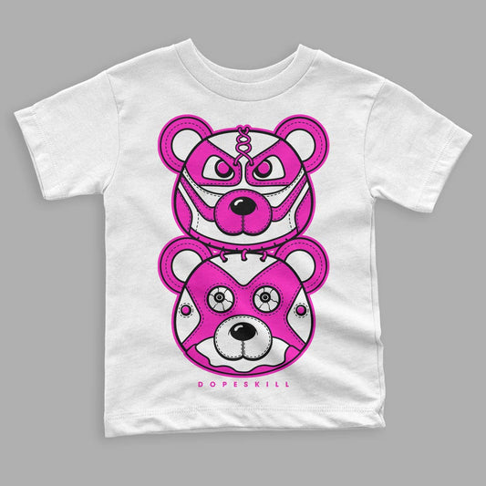 Dunk Low GS “Active Fuchsia” DopeSkill Toddler Kids T-shirt Leather Bear Graphic Streetwear - White