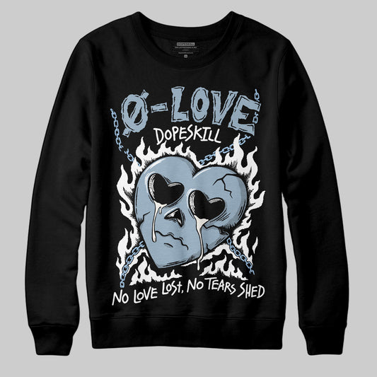 Jordan 40 “Blue Suede” DopeSkill Sweatshirt Crying Heart Graphic Streetwear - Black