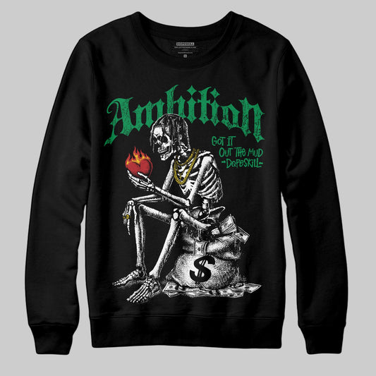 Green Sneakers DopeSkill Sweatshirt Ambition Graphic Streetwear - Black