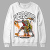 Jordan 4 Thunder DopeSkill Sweatshirt VERSUS Graphic Streetwear - White