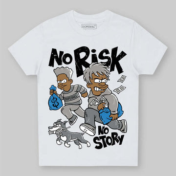Jordan 9 Cool Grey DopeSkill Toddler Kids T-shirt No Risk No Story Graphic Streetwear - White