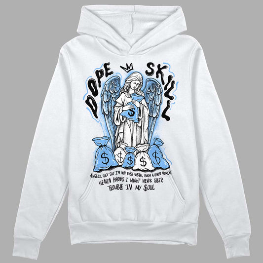 Jordan 9 Powder Blue DopeSkill Hoodie Sweatshirt Angels Graphic Streetwear - White 