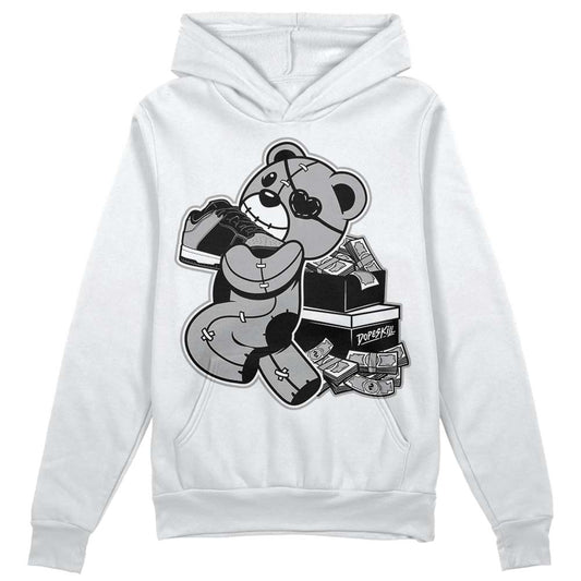 Jordan 1 Low OG “Shadow” DopeSkill Hoodie Sweatshirt Bear Steals Sneaker Graphic Streetwear - White
