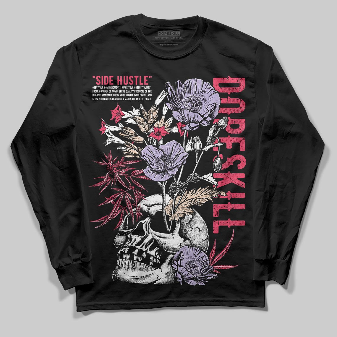 Jordan 5 Low “Peanut Butter Jelly” DopeSkill Long Sleeve T-Shirt Side Hustle Graphic Streetwear - Black