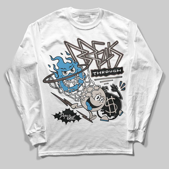 Adidas Samba OG White Black Clear Granite DopeSkill Long Sleeve T-Shirt Break Through Graphic Streetwear - White