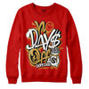 Red Sneakers DopeSkill Red Sweatshirt No Days Off Graphic Streetwear 