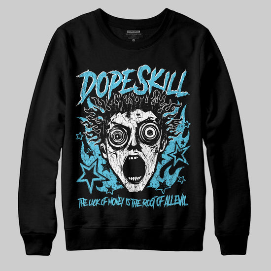 Jordan 11 Retro Gamma Blue (2025) DopeSkill Sweatshirt Root of Evil Graphic Streetwear - Black
