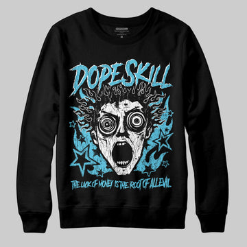 Jordan 11 Retro Gamma Blue (2025) DopeSkill Sweatshirt Root of Evil Graphic Streetwear - Black