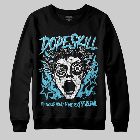 Jordan 11 Retro Gamma Blue (2025) DopeSkill Sweatshirt Root of Evil Graphic Streetwear - Black
