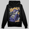 Jordan 4 Retro Lakers DopeSkill Hoodie Sweatshirt Grind Pray Graphic Streetwear - black