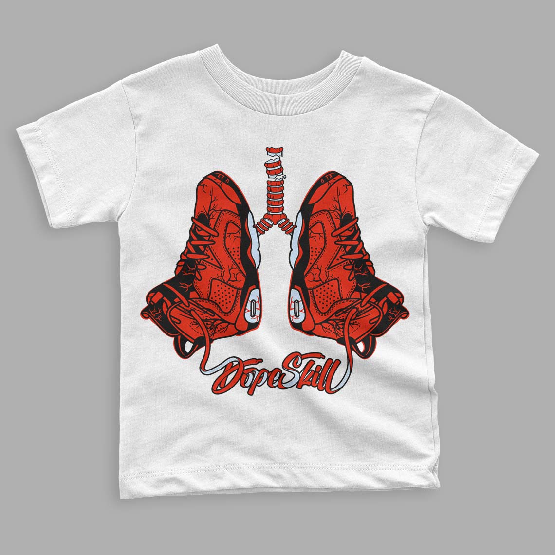 Jordan 6 Retro Toro Bravo DopeSkill Toddler Kids T-shirt Breathe Graphic Streetwear - White