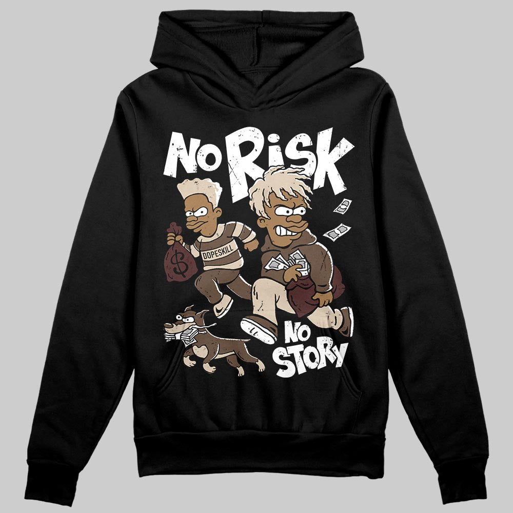 A Ma Maniére x Air Jordan 4 “Dark Mocha” DopeSkill Hoodie Sweatshirt No Risk No Story Graphic Streetwear - black