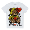 Jordan 4 Retro “Vivid Sulfur” DopeSkill Toddler Kids T-shirt Broken Bear Graphic Streetwear - WHite 