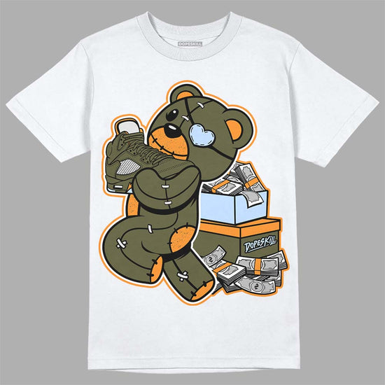 Jordan 5 "Olive" DopeSkill T-Shirt Bear Steals Sneaker Graphic Streetwear - White