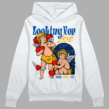 Dunk Blue Jay and University Gold DopeSkill Hoodie Sweatshirt Looking For Love Graphic Streetwear - White