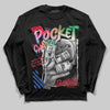 Jordan 11 Retro 285 Atlanta DopeSkill Long Sleeve T-Shirt Pocket Change Graphic Streetwear - Black