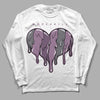 Jordan 2 “Mauve/Off-Noir” DopeSkill Long Sleeve T-Shirt Slime Drip Heart Graphic Streetwear - White 