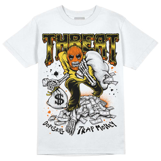 Jordan 4 Thunder DopeSkill T-Shirt Threat Graphic Streetwear - White