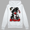 Jordan Spizike Low Bred DopeSkill Hoodie Sweatshirt Hurt Bear Graphic Streetwear - White 