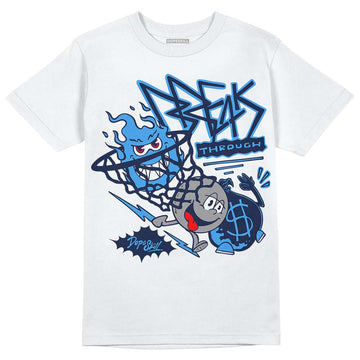 Jordan Spiz’ike Low “White/Obsidian” DopeSkill T-Shirt Break Through Graphic Streetwear - WHite 