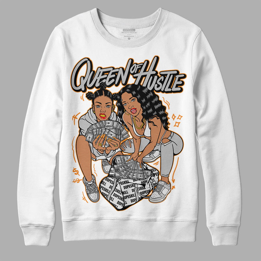 Dunk Low Cool Grey DopeSkill Sweatshirt Queen Of Hustle Graphic Streetwear - White 