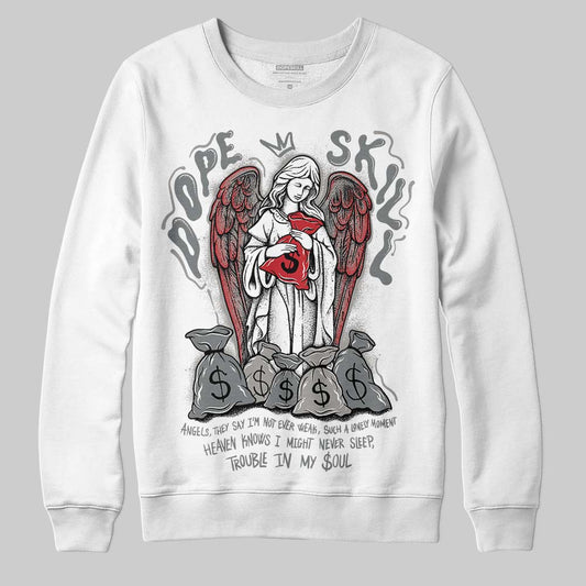 Jordan 9 Cool Grey DopeSkill Sweatshirt Angels Graphic Streetwear - White 