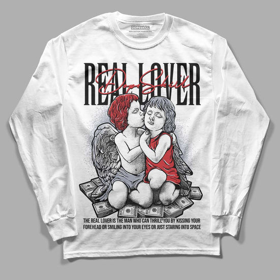 Jordan 4 “Bred Reimagined” DopeSkill Long Sleeve T-Shirt Real Lover Graphic Streetwear - White