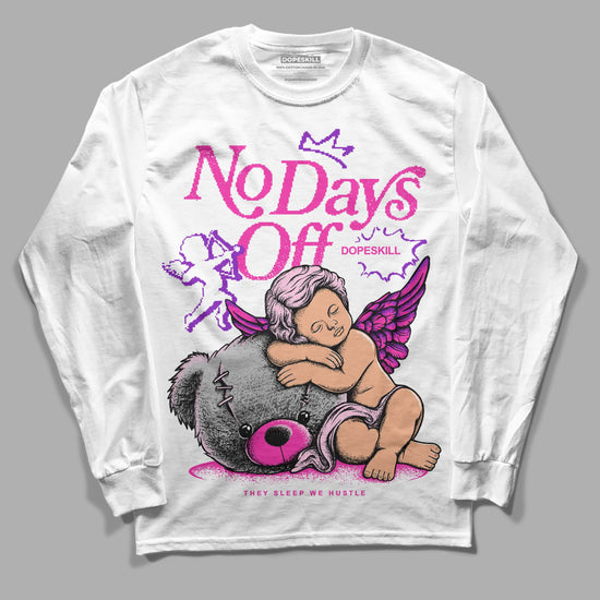 Pink Sneakers DopeSkill Long Sleeve T-Shirt New No Days Off Graphic Streetwear - White