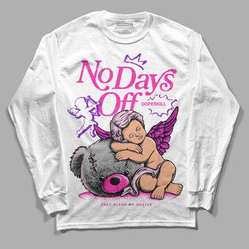 Pink Sneakers DopeSkill Long Sleeve T-Shirt New No Days Off Graphic Streetwear - White