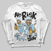 Vans Knu Stack Vintage Satin Dream Blue DopeSkill Long Sleeve T-Shirt No Risk No Story Graphic Streetwear - White