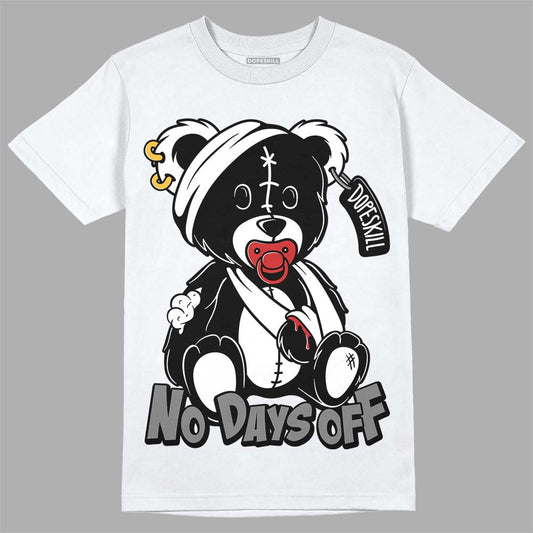 Jordan 1 High OG “Black/White” DopeSkill T-Shirt Hurt Bear Graphic Streetwear - White 