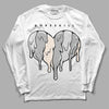 Dunk Low Cool Grey DopeSkill Long Sleeve T-Shirt Slime Drip Heart Graphic Streetwear - White