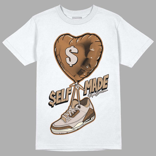 Jordan 3 Retro Palomino DopeSkill T-Shirt Self Made Graphic Streetwear - White