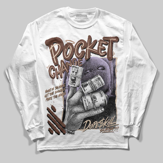 Harris Tweed x Wmns Dunk Low 'Sesame' DopeSkill Long Sleeve T-Shirt Pocket Change Graphic Streetwear - White