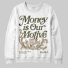 Adidas Samba OG Focus Olive Gum DopeSkill Sweatshirt Money Is Our Motive Typo Graphic Streetwear - White