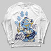 University Blue Sneakers DopeSkill Long Sleeve T-Shirt Make Money Graphic Streetwear - White 