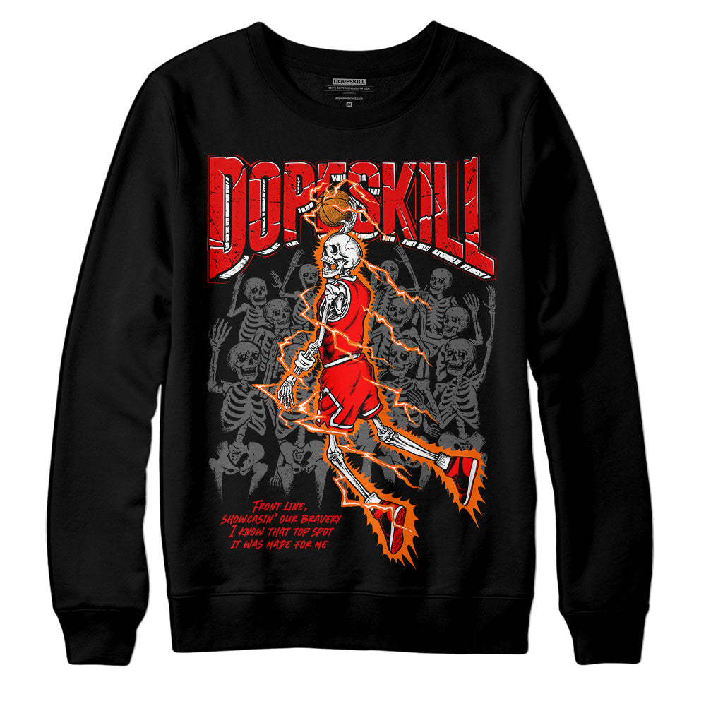 Jordan 1 Retro High OG "Satin Bred" DopeSkill Sweatshirt Thunder Dunk Graphic Streetwear - Black 