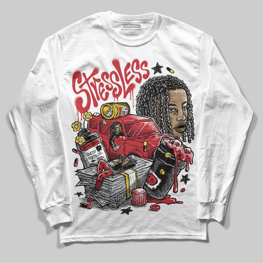 Jordan 14 Retro Ferrari (2025) DopeSkill Long Sleeve T-Shirt Stressless Graphic Streetwear - White