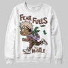 Harris Tweed x Wmns Dunk Low 'Sesame' DopeSkill Sweatshirt Fear Fuels The Hustle Graphic Streetwear - White 