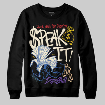 Jordan 17 Retro Low SP Infinite Archives DopeSkill Sweatshirt Speak It Graphic Streetwear - Black