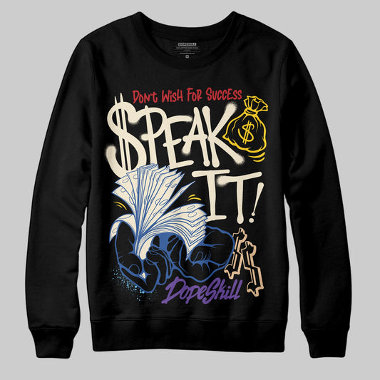 Jordan 17 Retro Low SP Infinite Archives DopeSkill Sweatshirt Speak It Graphic Streetwear - Black