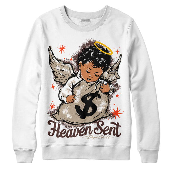 Jordan 1 High OG “Latte” DopeSkill Sweatshirt Heaven Sent Graphic Streetwear - White