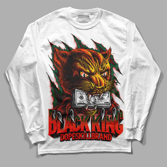 Dunk Low Team Dark Green Orange DopeSkill Long Sleeve T-Shirt Black King Graphic Streetwear - White