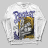 Jordan 4 Retro Lakers DopeSkill Long Sleeve T-Shirt Pocket Change Graphic Streetwear - White