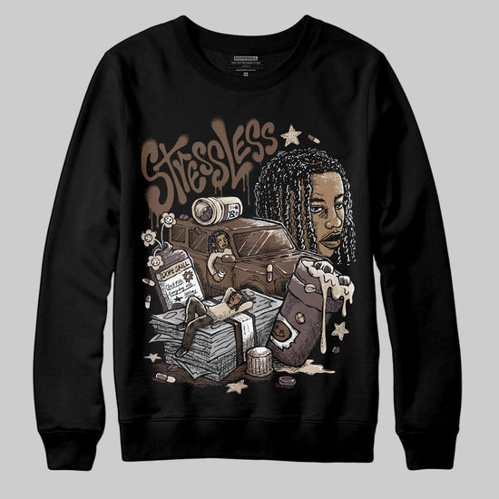 A Ma Maniére x Air Jordan 4 “Dark Mocha” DopeSkill Sweatshirt Stressless Graphic Streetwear - Black