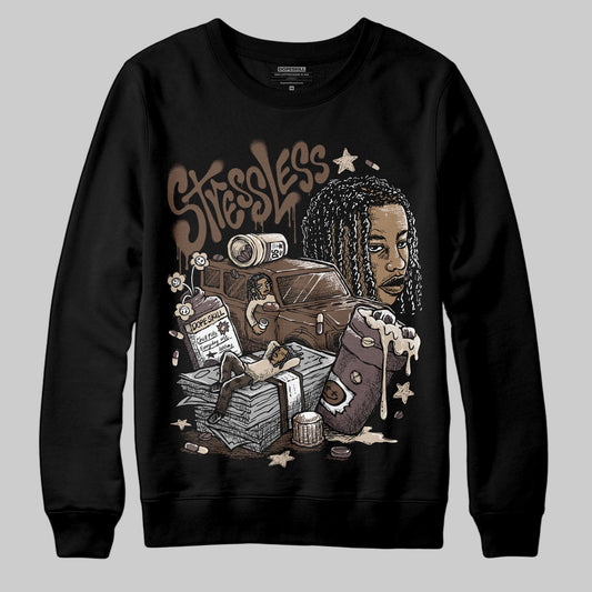 A Ma Maniére x Air Jordan 4 “Dark Mocha” DopeSkill Sweatshirt Stressless Graphic Streetwear - Black
