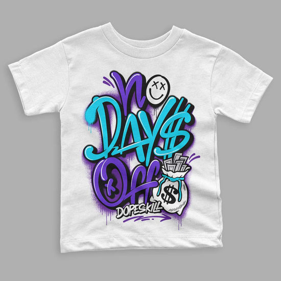 Jordan 6 "Aqua" DopeSkill Toddler Kids T-shirt No Days Off  Graphic Streetwear - White 